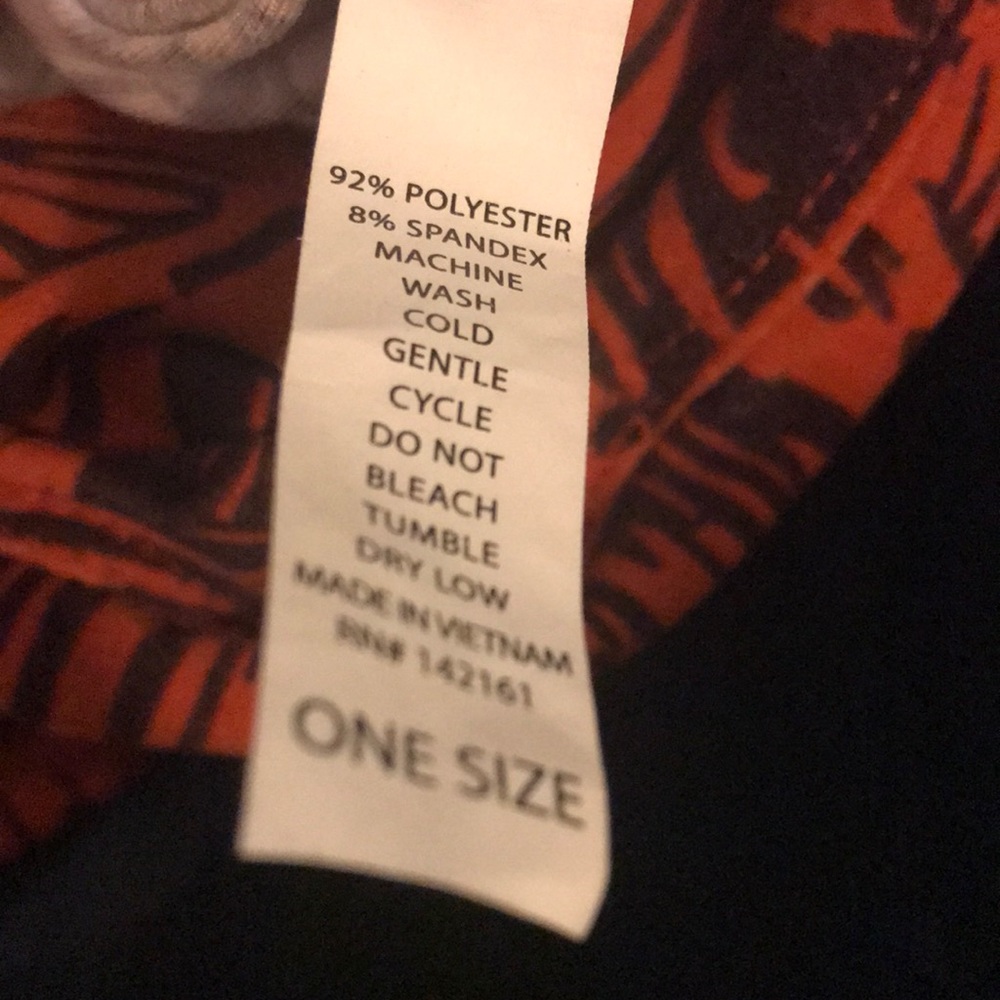 Orange/Black LuLaRoe Geometric Leggings - Picture 3 of 8